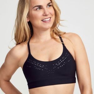 Soul cycle deco laser-cut sports bra